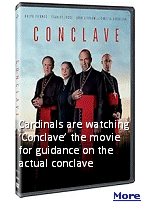 As crazy as it might sound, some of the 133 high-ranking clerics who entered the Sistine Chapel for the conclave that elects the next Pope had watched the Ralph Fiennes movie, handily titled ''Conclave'', for pointers. As the pope-appointed steward of the conclave, Fiennes has to deal with fractious clerics, the emergence of scandalous dossiers targeting papal favorites and the appearance of an unknown candidate from an obscure diocese.